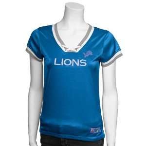  Detroit Lions Blue Ladies Slim Fit Active Roster Jersey 
