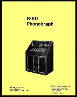 ROWE JukeBox Service Manual 90 Phonograph   150 pages  