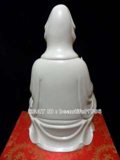 Chinese White Porcelain statue sitting Kwan yin  