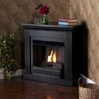 SEI Wexford Petite Convertible Black Gel Fireplace
