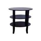 TMS London 3 Tier Oval End Table in Black