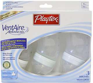 Playtex BPA Free 3Pk Ventaire Advanced Wide Nursers   9 Oz   Playtex 