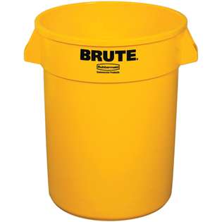 Box Partners RUB122C 32 Gallon Brute Container  Yellow 