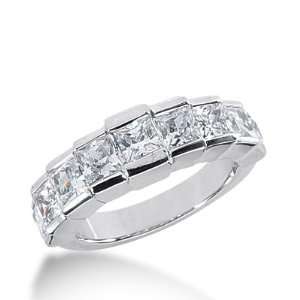  2.15 Ct Diamond Wedding Band Ring Princess Channel 14k 