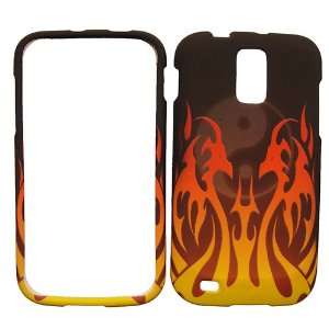 SAMSUNG GALAXY S II T989 FLAMING DRAGON COVER CASE Faceplate Snap On 