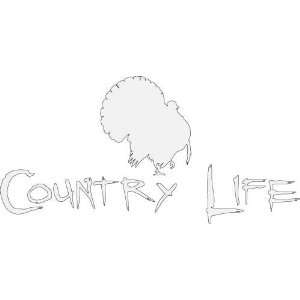  Country Life Window DecalTurkey/White Vinyl Everything 
