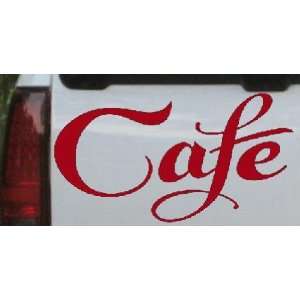Red 22in X 11.7in    Cafe Decal Window Sign Business Car Window Wall 