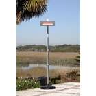   Telescoping Offset Pole Mounted Infrared Patio Heater With Glass Front