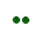 FreshTrends Emerald (May)   2mm Round CZ Stud Earrings   Sterling 