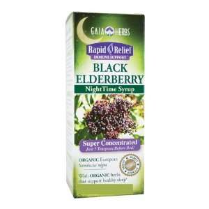  Gaia Herbs Black Elderberry NightTime Syrup 3 oz Health 