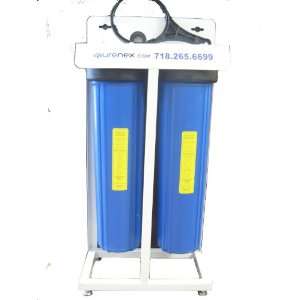20 2 Stage Big Blue Whole House Complete Water Filter System with 4.5 