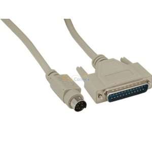  6ft Mini DIN8 Male to DB25 Male MAC to Modem Cable 