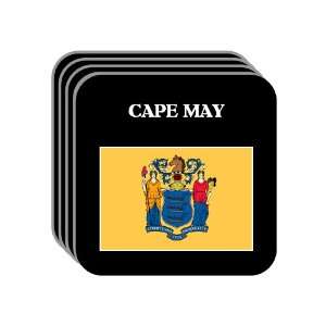  US State Flag   CAPE MAY, New Jersey (NJ) Set of 4 Mini 