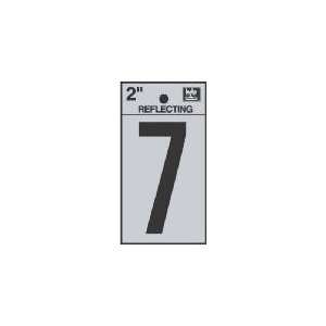   Blk Refl Number 7 (Pack Of 10) Rv 25/7 House Numbers & Letters Mylar