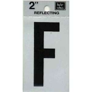   Blk Refl Letter F (Pack Of 10) Rv 25/F House Numbers & Letters Mylar