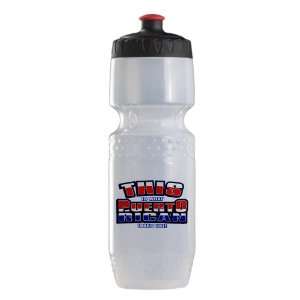   Water Bottle Clr BlkRed This Is What Puerto Rican Looks Like with Flag