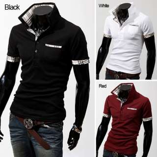 Mens Casual Slim Fit T Shirts Tee 3 Color 4 Size C125  