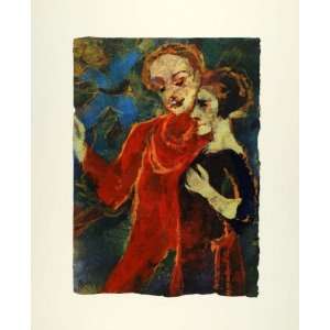 German Expressionism Painter Emil Nolde Red Dancer Couple Dancing Art 