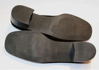 Stuart Weitzman Black Suede Loafers Shoes 9 M Spain EUC!  