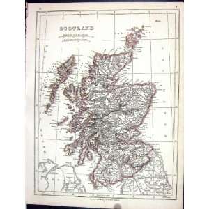   Map 1853 Scotland Orkney Shetland Western Isles: Home & Kitchen