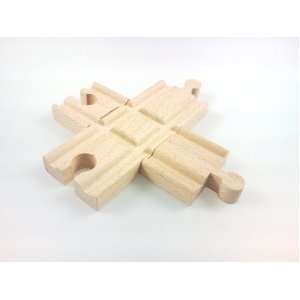 : New Wooden Train Cross X Track fits Thomas Wooden Railway and Brio 