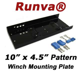 Winch Mounting Plate (Max 12000lbs) Universal Pattern 10 x 4.5 