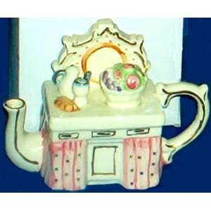    Miniature Porcelain Teapot Dressing Table