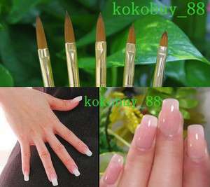 GK5407 New 5pcs 2 Ways Acrylic Nail Art Brush Pens Set  