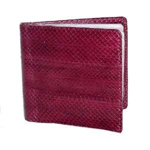  Burgundy Snake Skin Bi Folding Leather Wallet Everything 