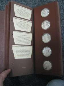 1975 Medallic History of The American Indian 40 Silver Round Set Rare 