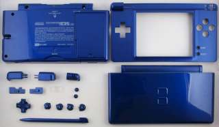 Metallic Blue   Nintendo DS Lite Cover Shell Case Housing w/ Hinge 