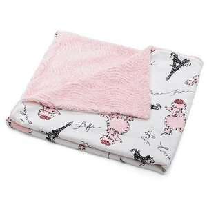  Princess Linens Poodle Blanket   Chenille/Flannel Baby
