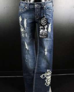   COWGIRL TUFF Bootcut Jeans ROSES & TRUTH Destroyed Limited Ed 36 Long