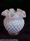 Vintage Fenton Art Glass Cameo Pink Opalescent Lily of the Valley Rose 