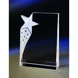  Star Beveled Block Crystal Award