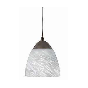   LV1TUP13WHRB Turner 13 Watt Pendant, Rubbed Bronze with White Glass