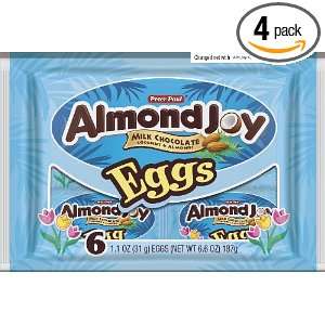Almond Joy Easter Eggs, 6 Count Packages (Pack of 4):  
