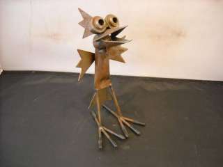 Welded Scrap Metal Bird Sculpture  