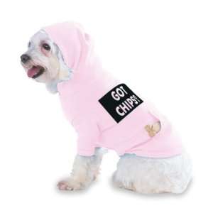 GOT CHIPS? Hooded (Hoody) T Shirt with pocket for your Dog or Cat Size 