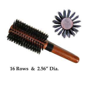 Hair Brush Round 100% Pure Wild BOAR Bristles Wood Handle Professional 