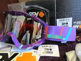 New Spy Zed Ski Snowboard Goggles Purple Salvador + Bonus Lens  