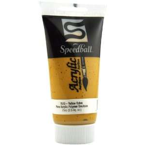  Speedball 2 1/2 Ounce Acrylic Paint, 75cc, Yellow Ochre 
