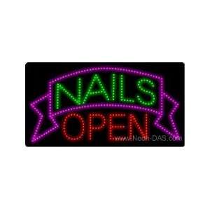  Nails Open Outdoor LED Sign 20 x 37: Home Improvement