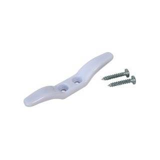 White Plastic Cord Cleat with Screws