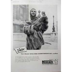  Advertisement 1956 Dry Sack Sherry Nescafe Coffee Roast 