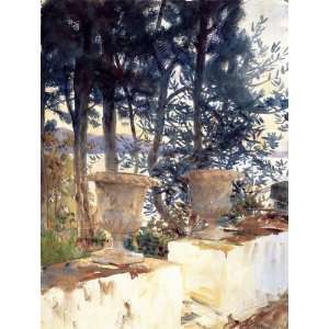 Oil Painting Corfu The Terrace John Singer Sargent Hand Painted Art 
