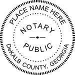 SELF INKING ROUND GEORGIA NOTARY SEAL RUBBER STAMP  