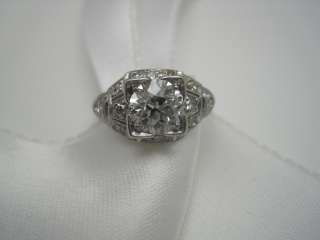   OLD CUT DIAMOND & PLAT ENGAGEMENT RING.BEAUTIFUL!!! MUST SEE