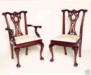 Shell Chippendale Ball & Claw Dining Chairs   set of 8  
