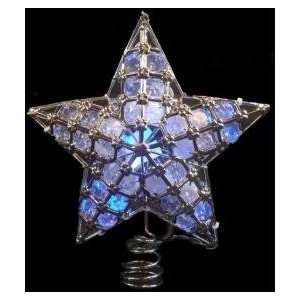   Christmas Star Tree Topper   Blue & White Lights: Home & Kitchen